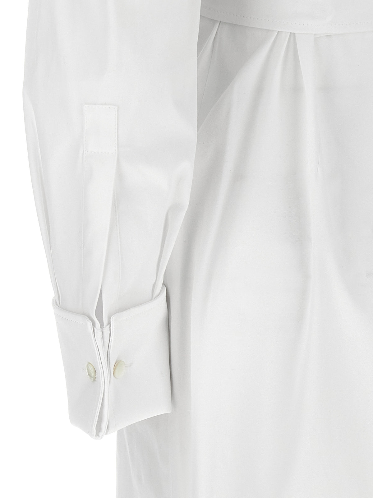 Robe longue en coton blanc Max Mara