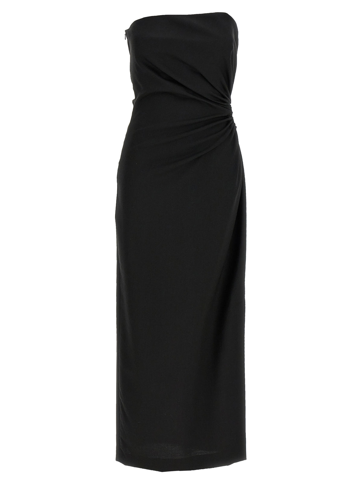 Robe longue noire en laine vierge Max Mara