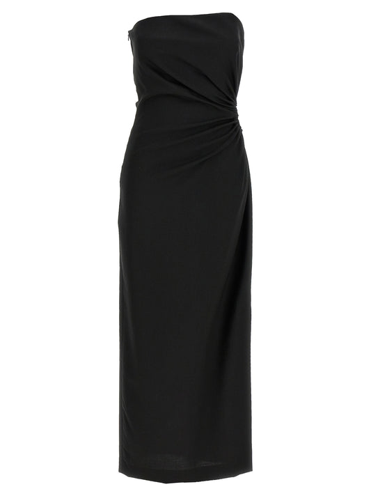 Robe longue noire en laine vierge Max Mara