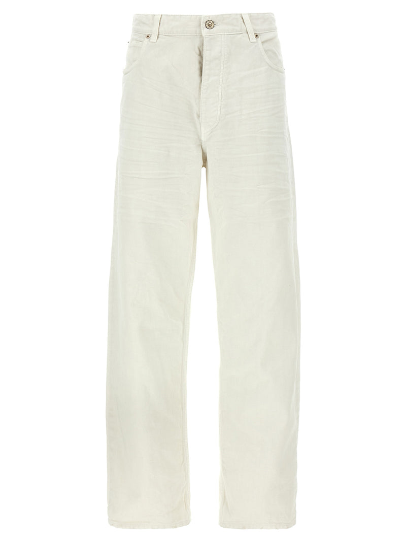 Balenciaga White Cotton Jeans Denim - Vintage-Inspired Style