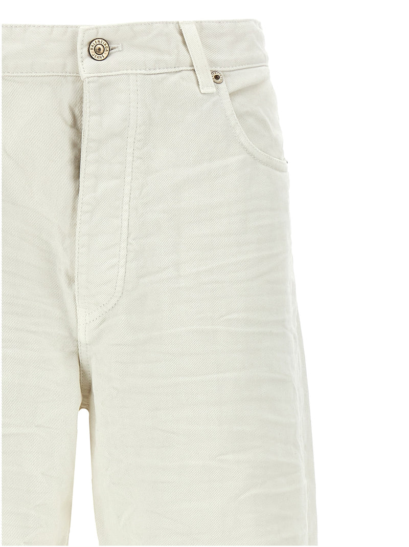 Balenciaga White Cotton Jeans Denim - Vintage-Inspired Style