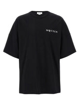 T-shirt bicolore en coton Alexander McQueen