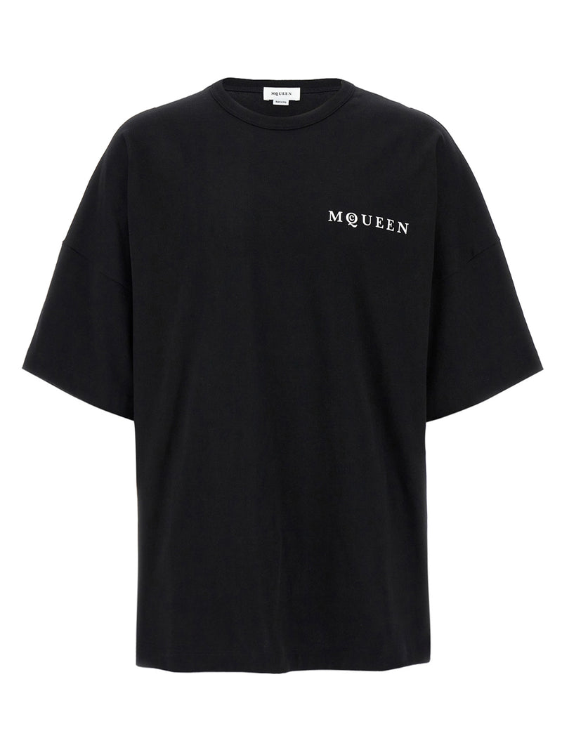 T-shirt bicolore en coton Alexander McQueen