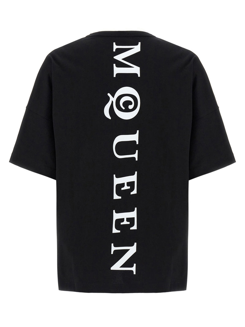 T-shirt bicolore en coton Alexander McQueen