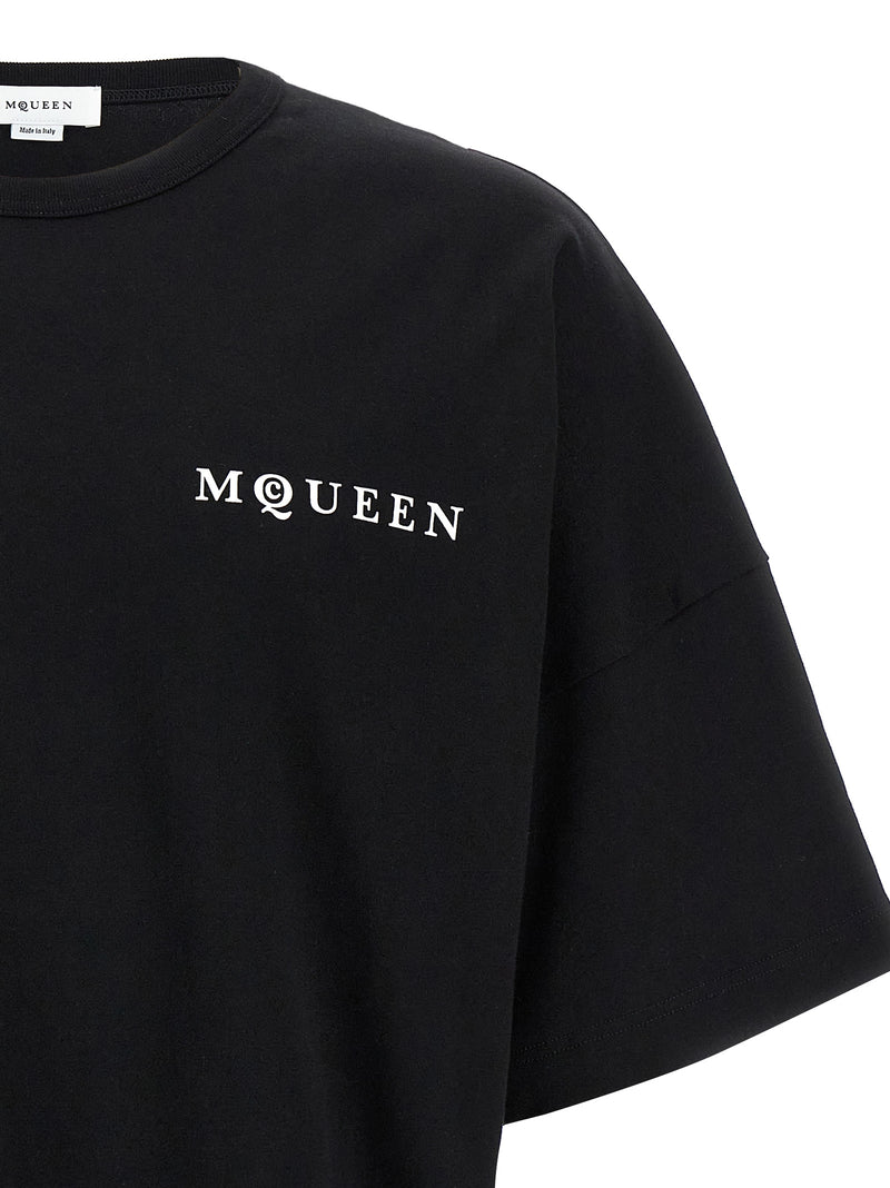 T-shirt bicolore en coton Alexander McQueen