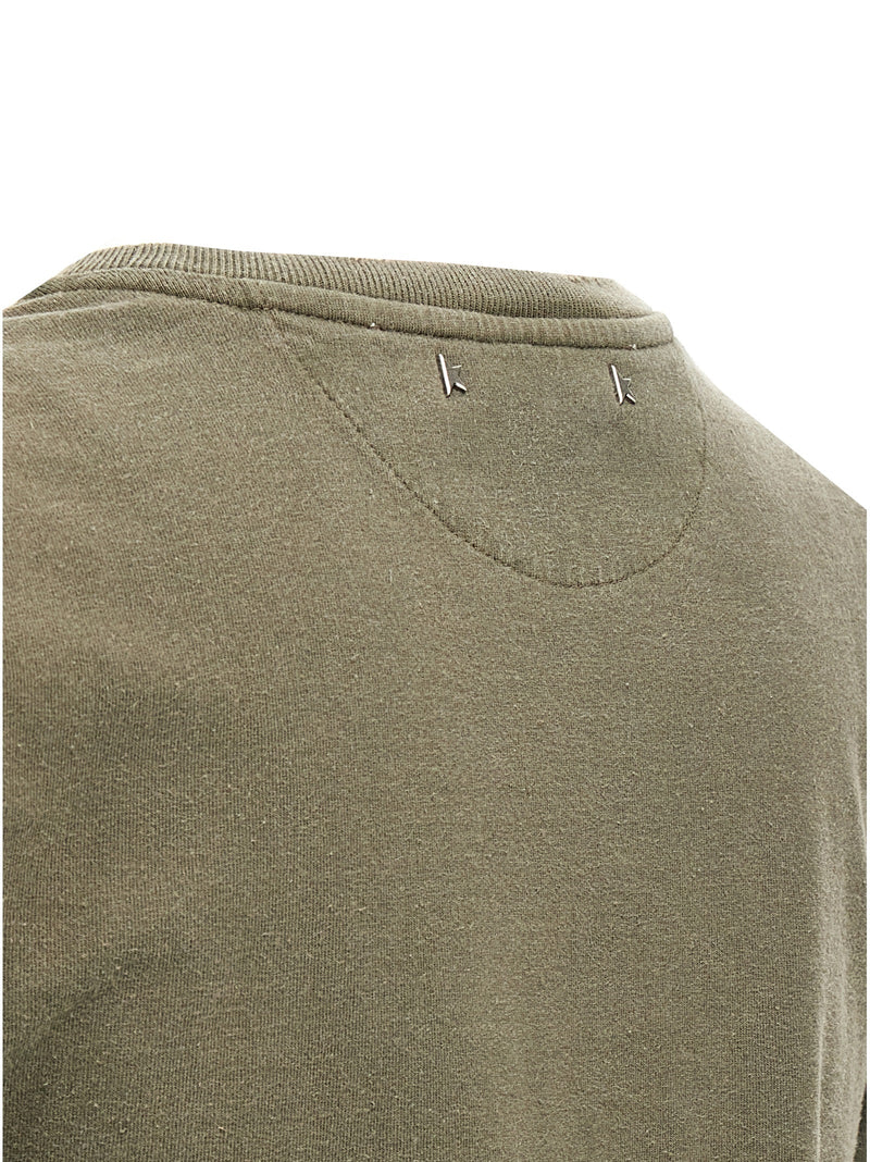 Golden Goose Doris Bicolor Cotton T-Shirt in Green
