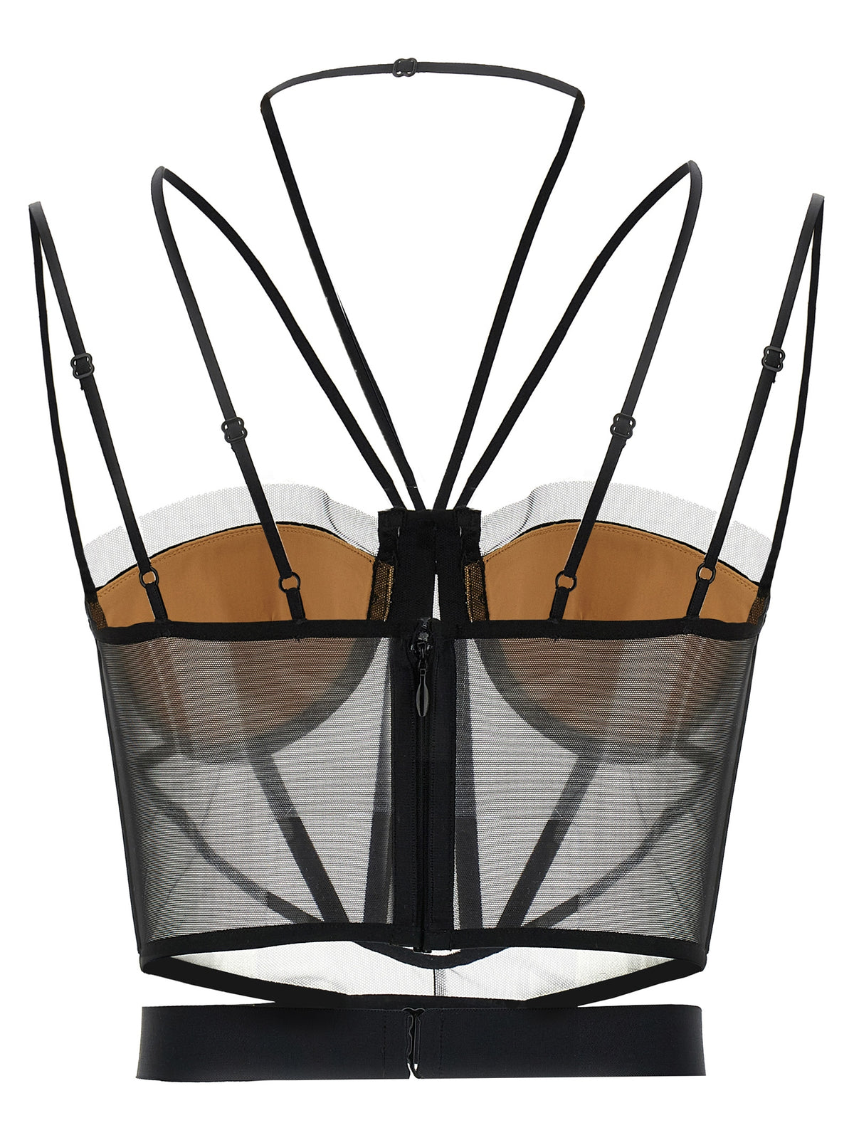 Nensi Dojaka Black Polyamide Tank Tops