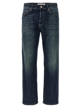 Department 5 Blue Cotton Straight-Leg Jeans