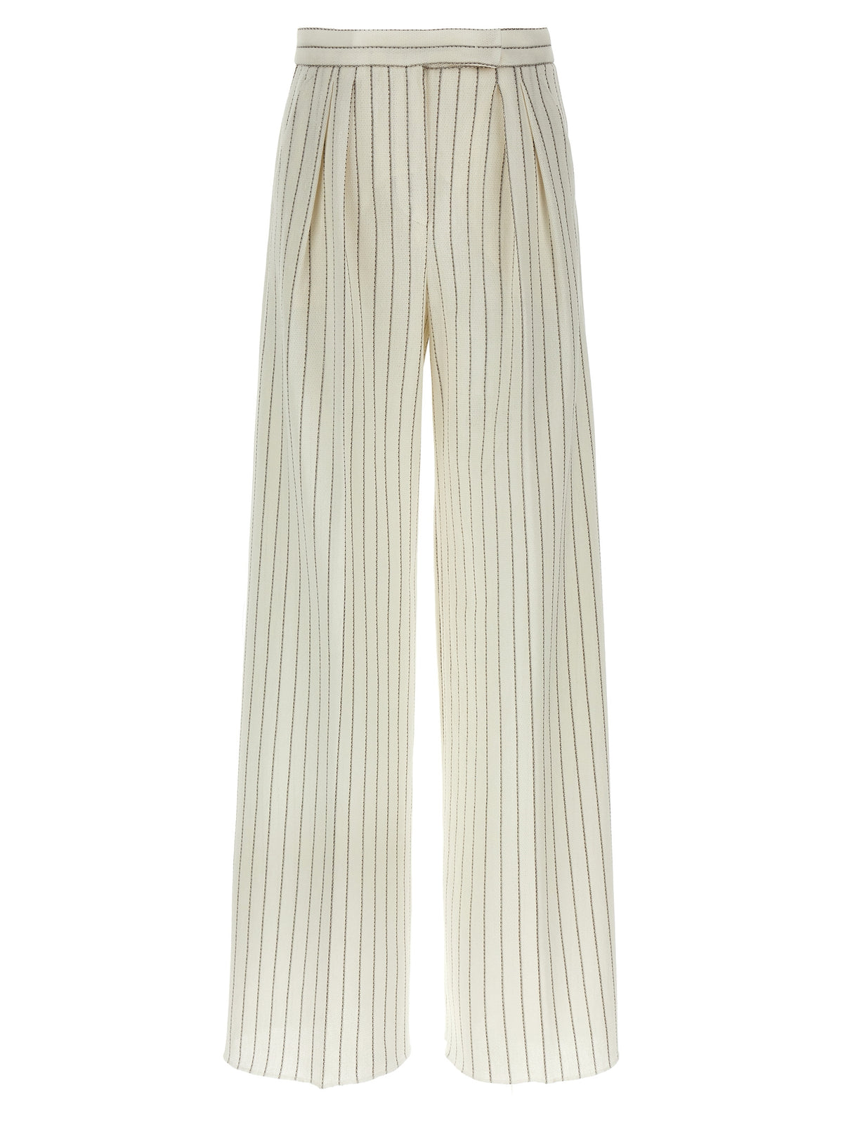 Max Mara White Cotton Casual Pants