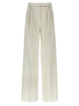 Max Mara White Cotton Casual Pants