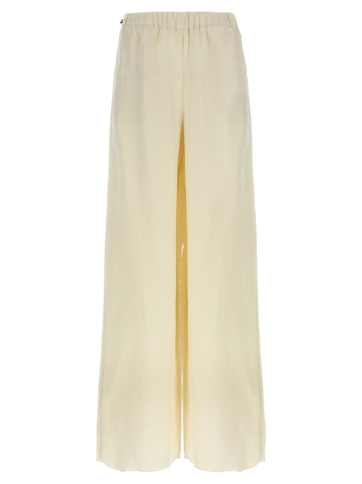 Pantalon décontracté en lin blanc Max Mara