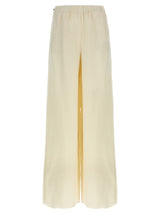 Pantalon décontracté en lin blanc Max Mara