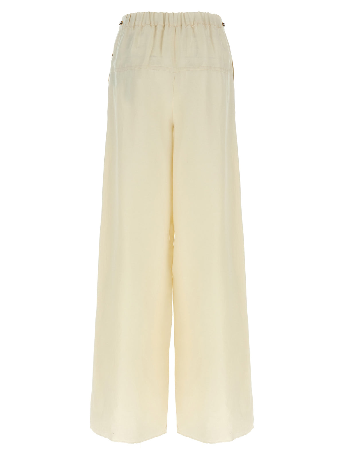 Pantalon décontracté en lin blanc Max Mara