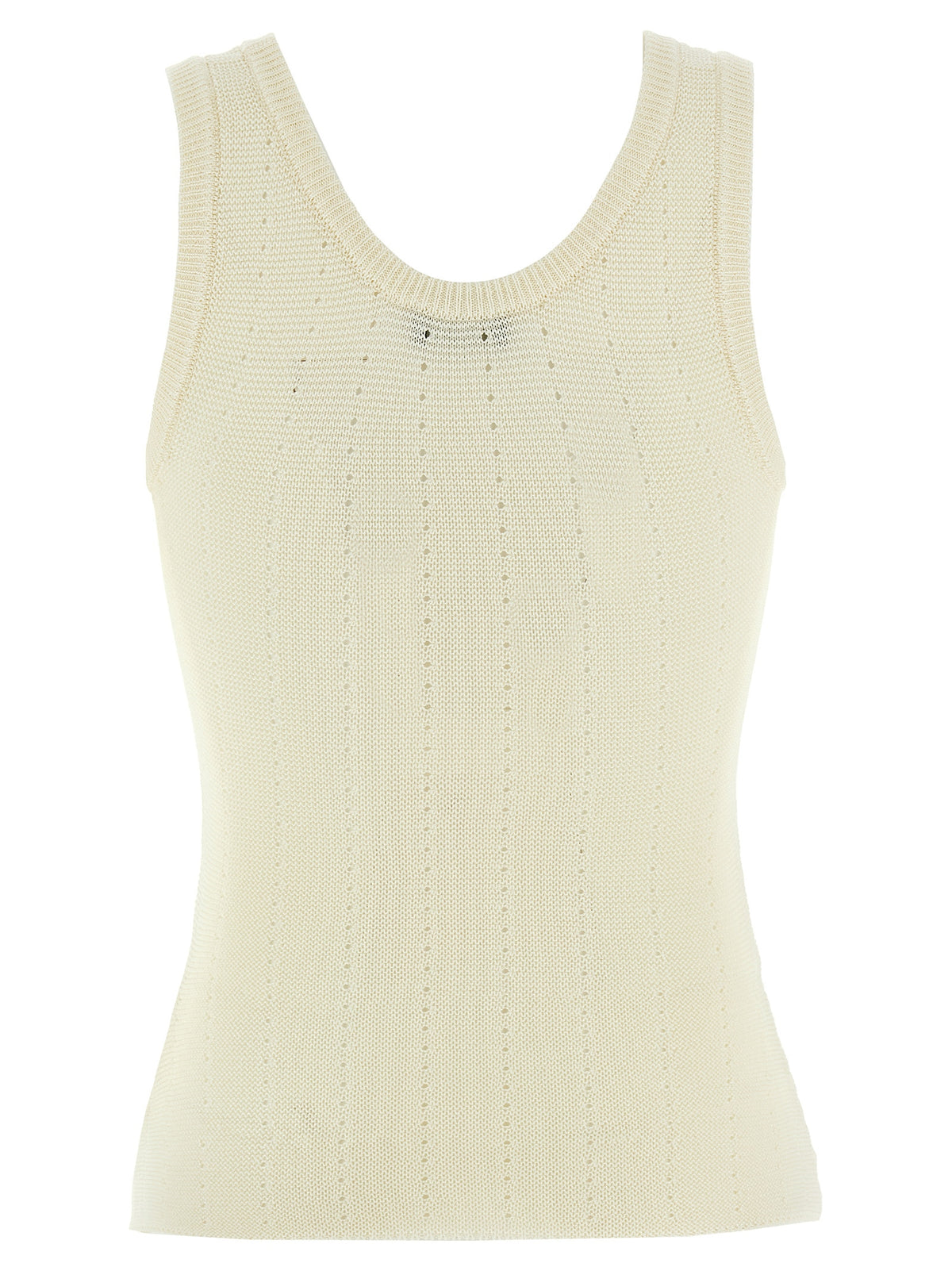 T-shirt sans manches en soie blanche Etro