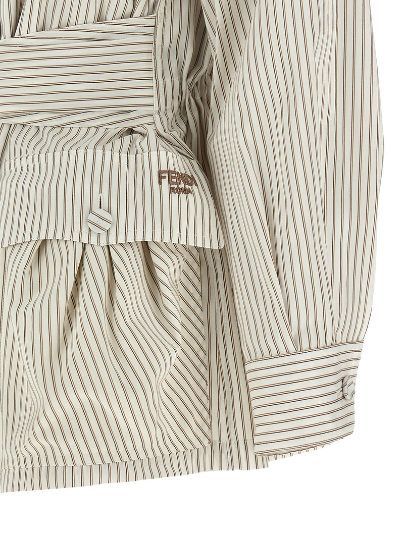 Fendi White Cotton Shell Jacket