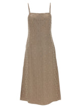 Fendi Gray Silk Midi Dress