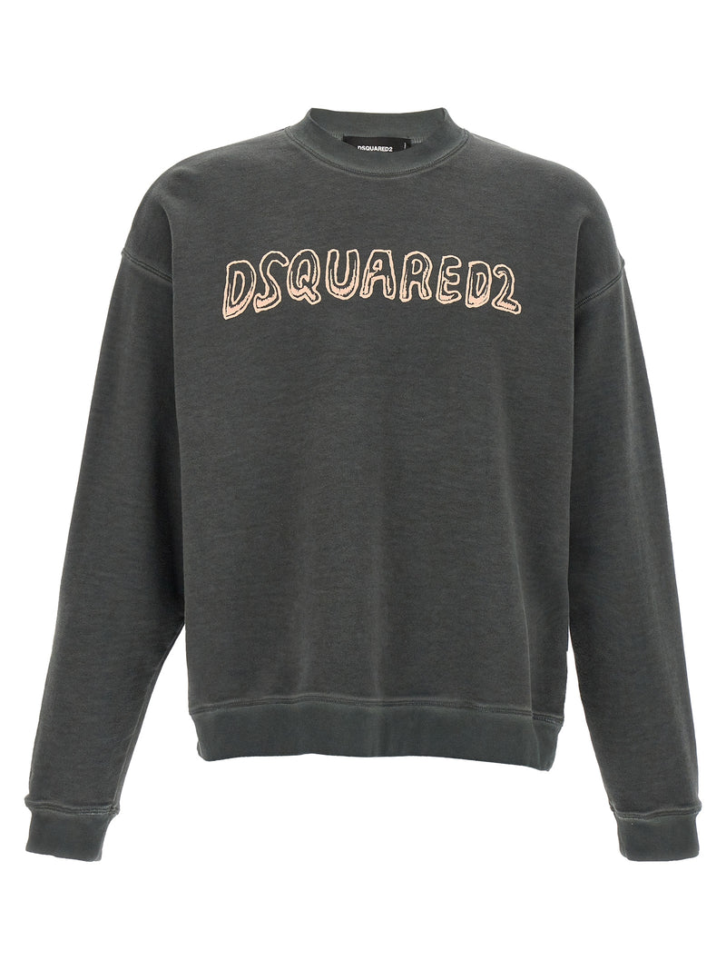 Sweat-shirt gris en coton Dsquared²