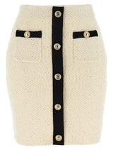 Jupe longue bicolore en coton Self-Portrait