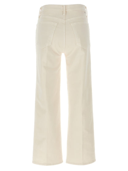 Mother Denim White Cotton High-Waisted Jean
