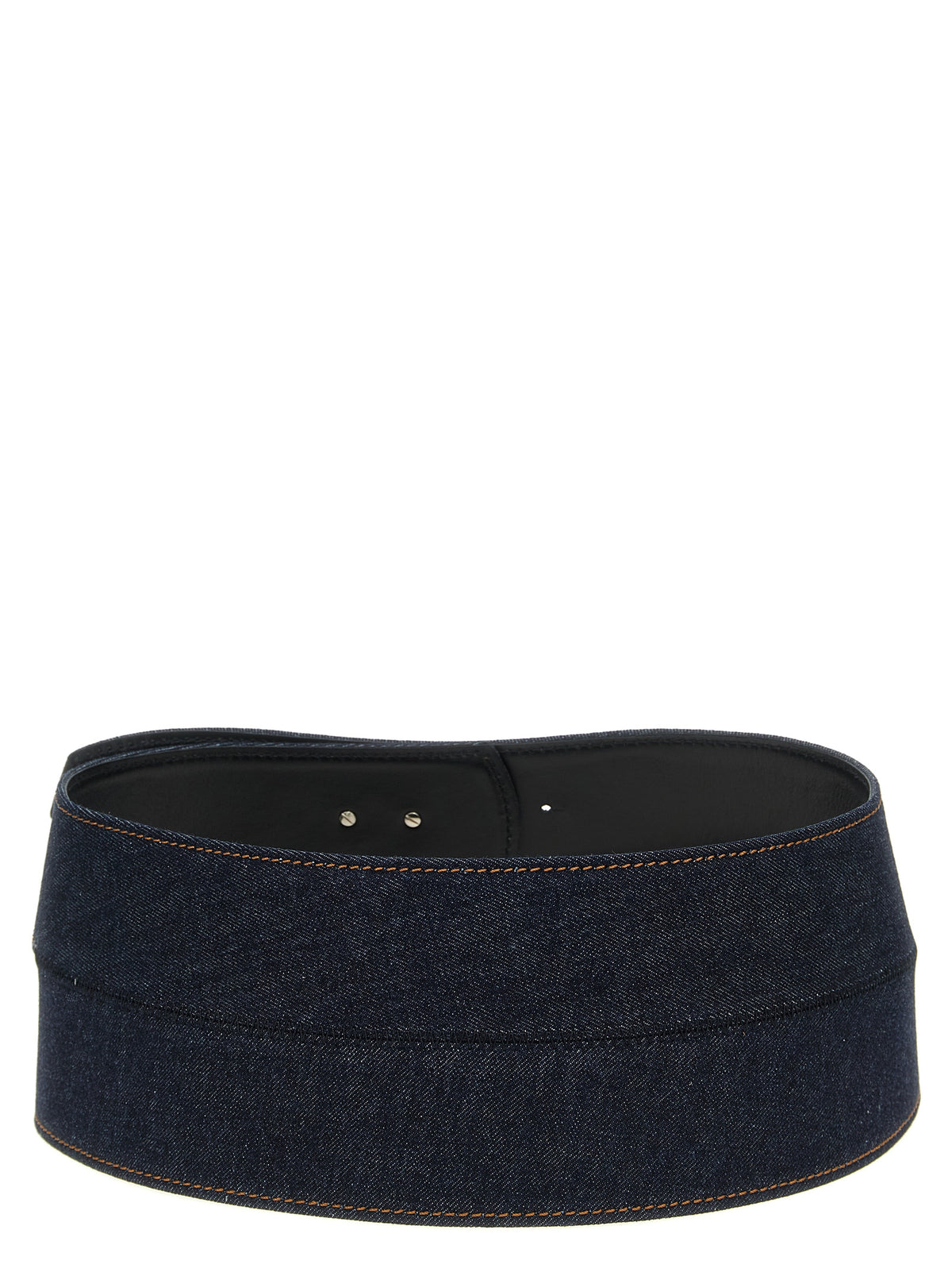 Sportmax Arabba1234 Blue Cotton High-Waist Belt