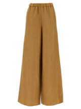 Max Mara – Pantalon décontracté en lin marron