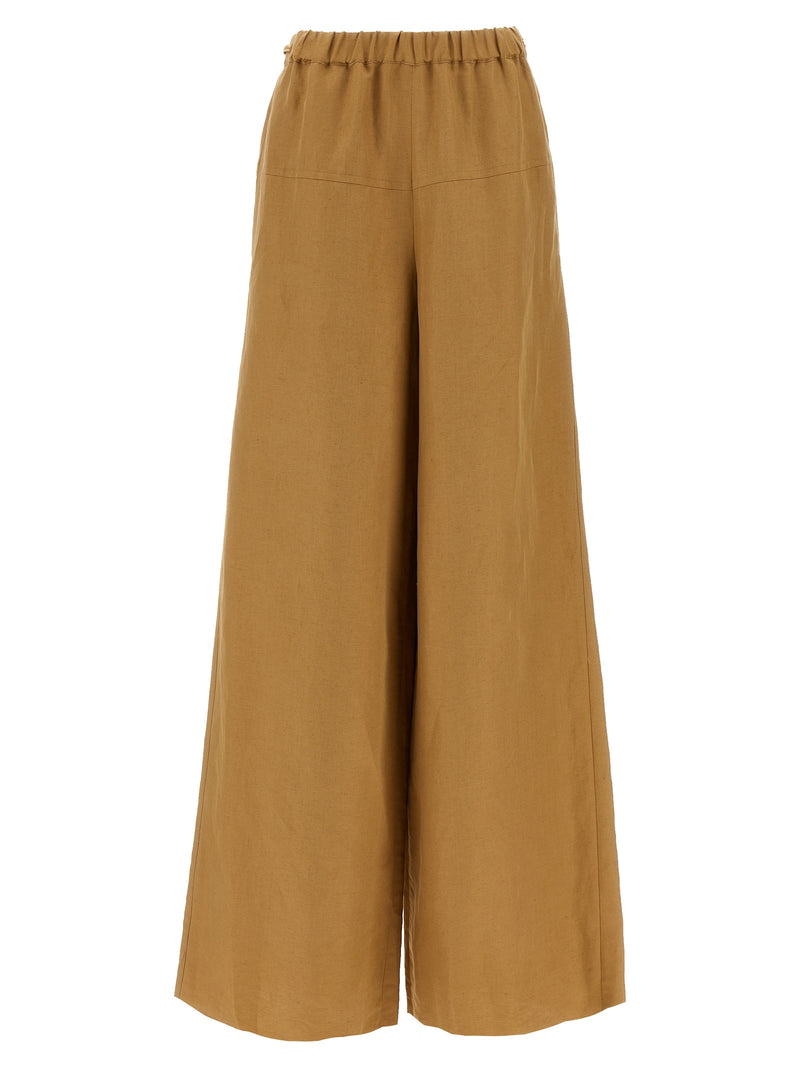 Max Mara Brown Flax Casual Pants