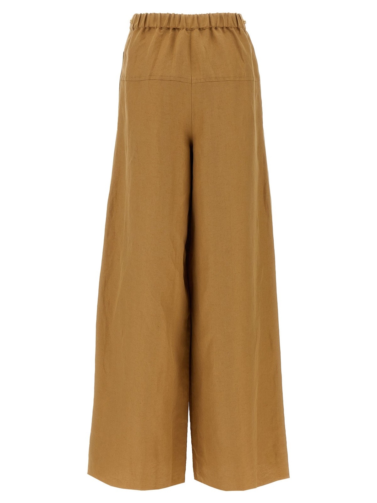 Max Mara – Pantalon décontracté en lin marron
