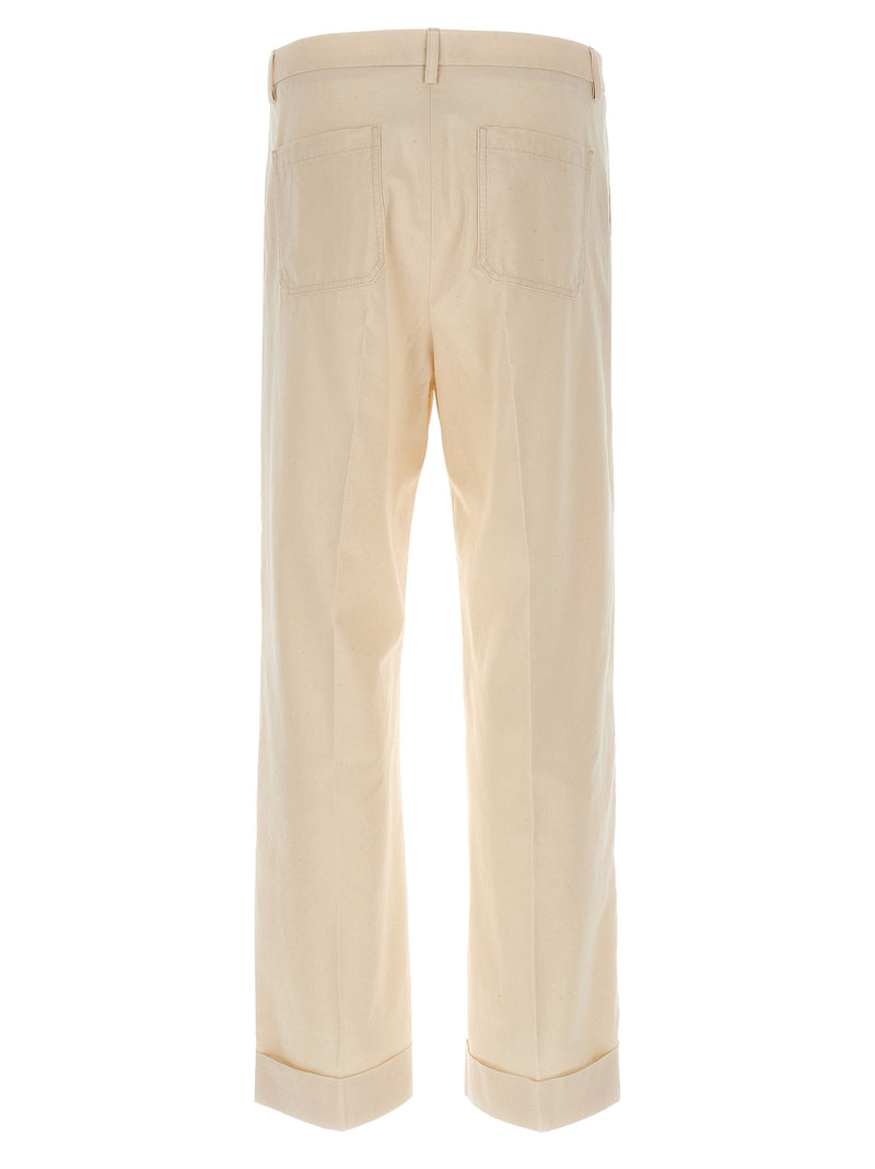 Pantalon décontracté Valentino Garavani en coton beige