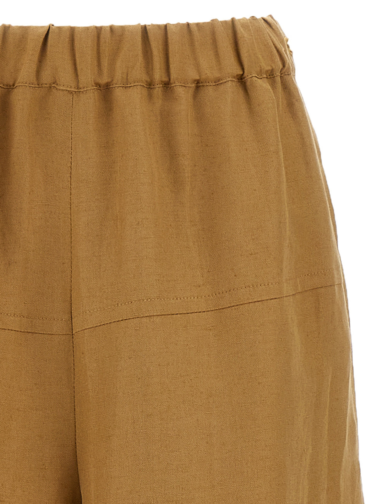 Max Mara – Pantalon décontracté en lin marron