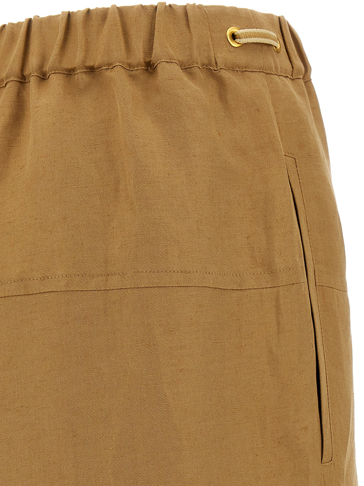 Max Mara – Pantalon décontracté en lin marron