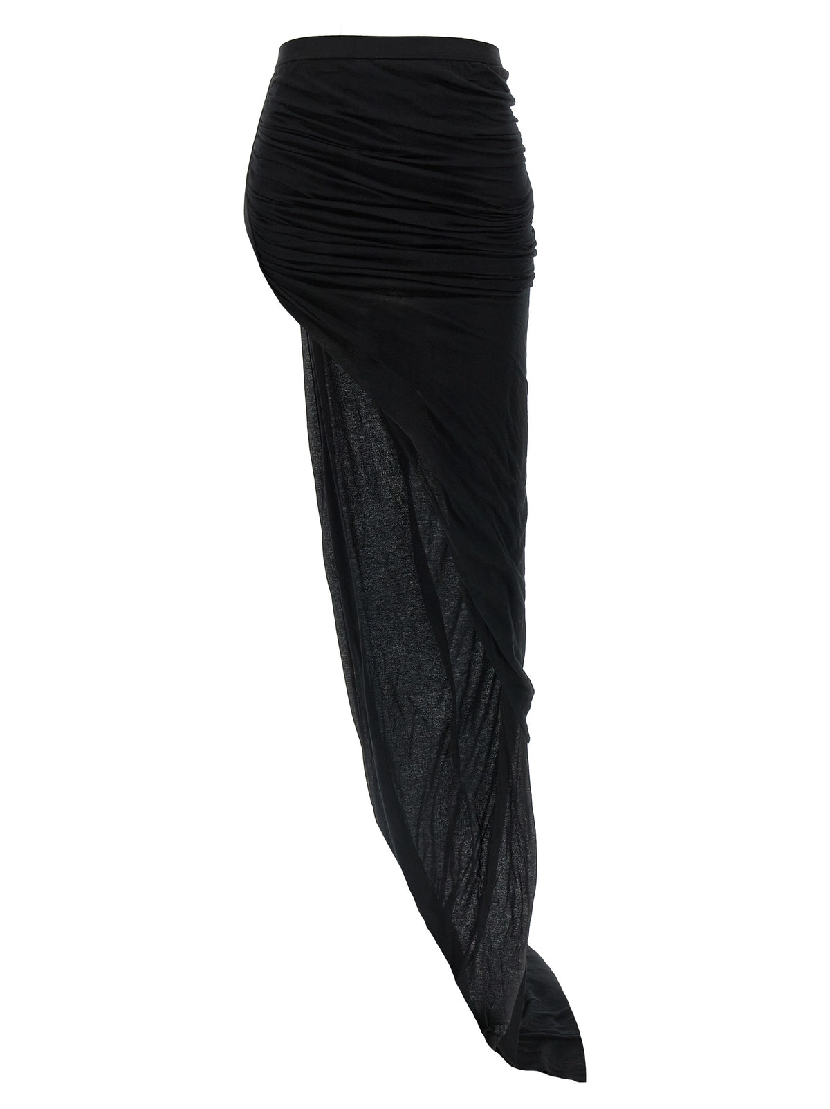 Rick Owens Black Cotton Mini Skirt