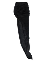 Rick Owens Black Cotton Mini Skirt