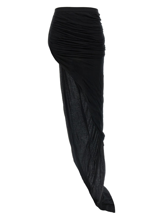 Mini-jupe Rick Owens noire en coton