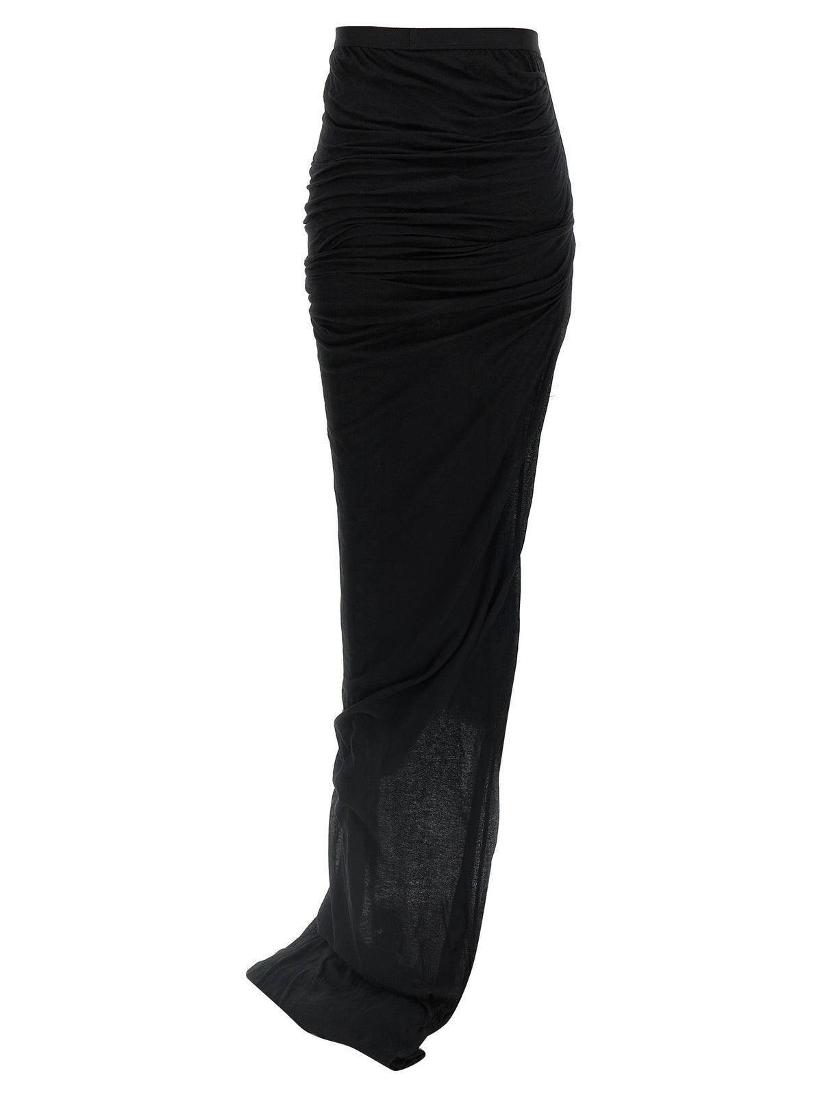 Rick Owens Black Cotton Mini Skirt