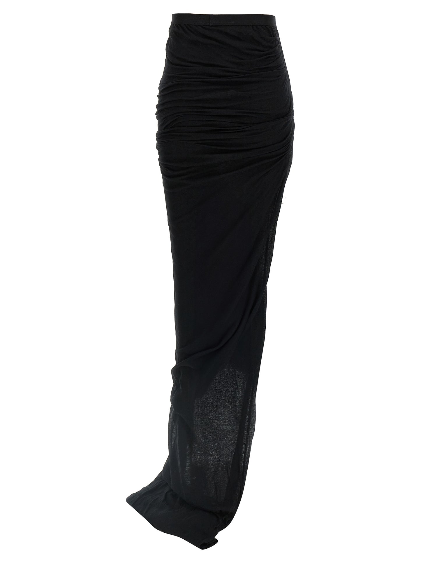 Rick Owens Black Cotton Mini Skirt