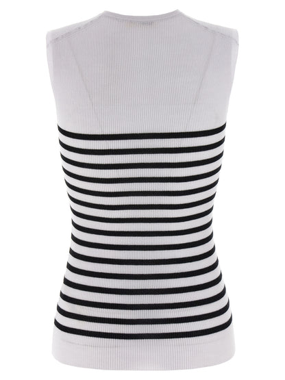 Khaite Bicolor Wool Sleeveles T-Shirt