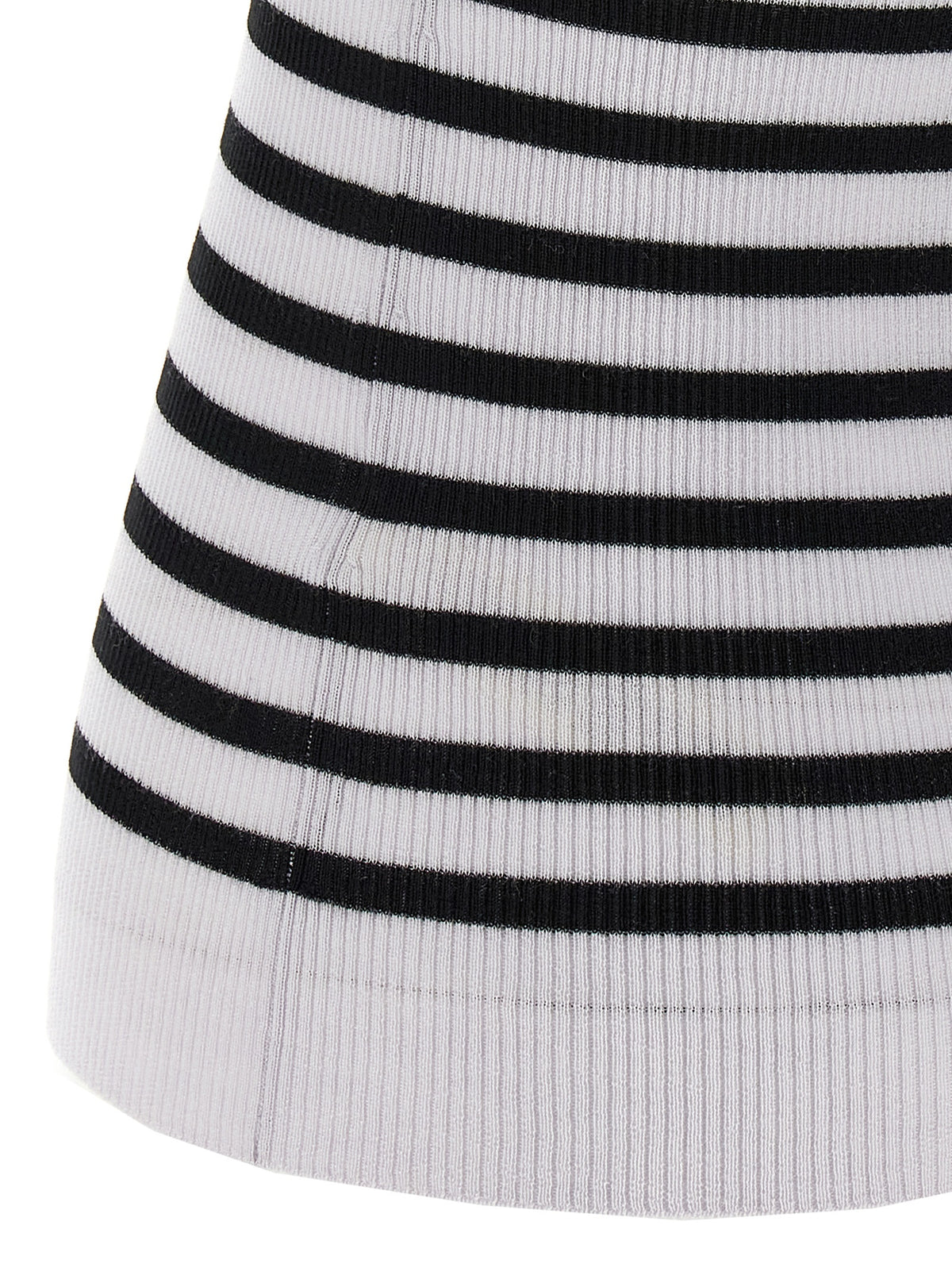 T-shirt sans manches bicolore en laine Khaite