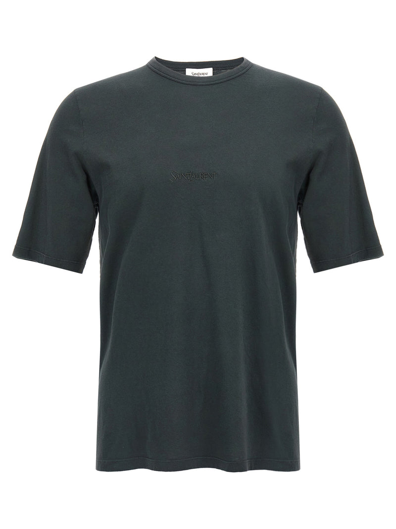 Saint Laurent Black Cotton T-Shirt