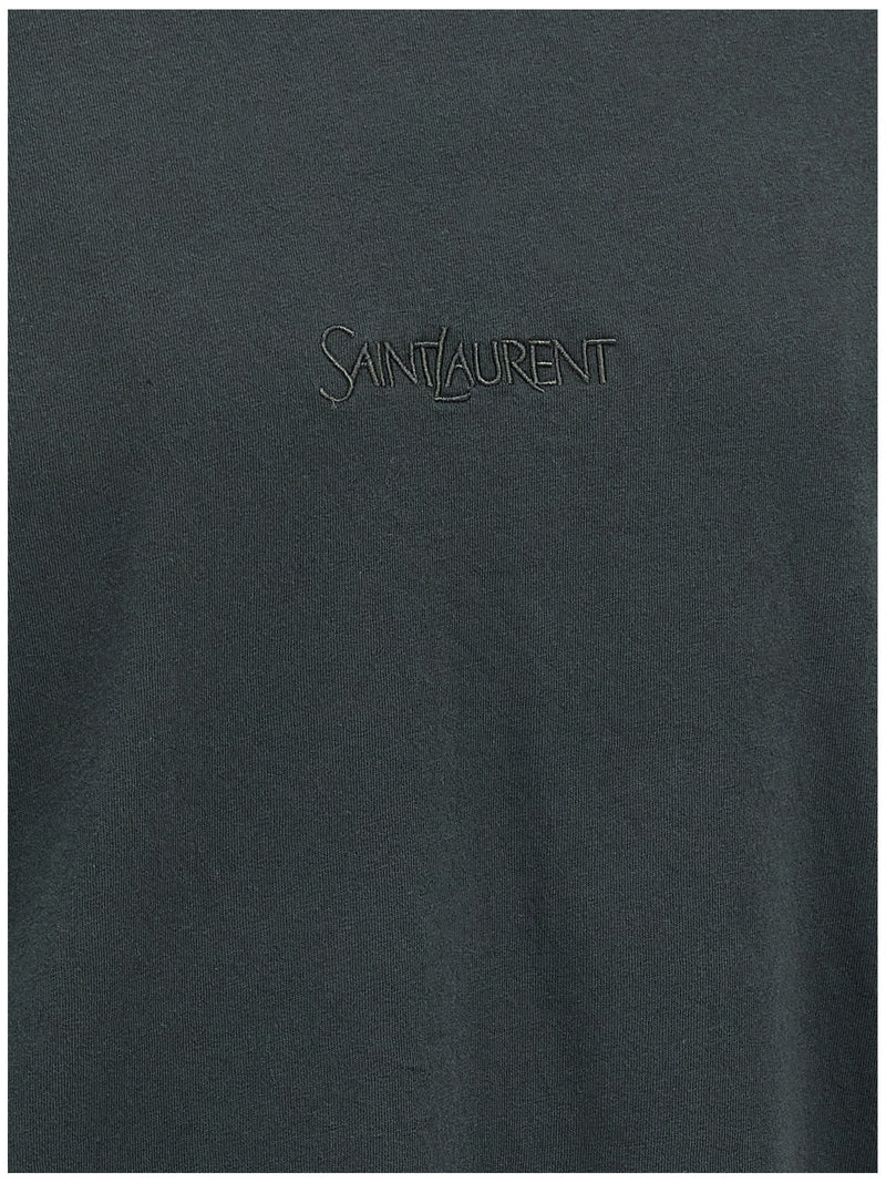 Saint Laurent Black Cotton T-Shirt