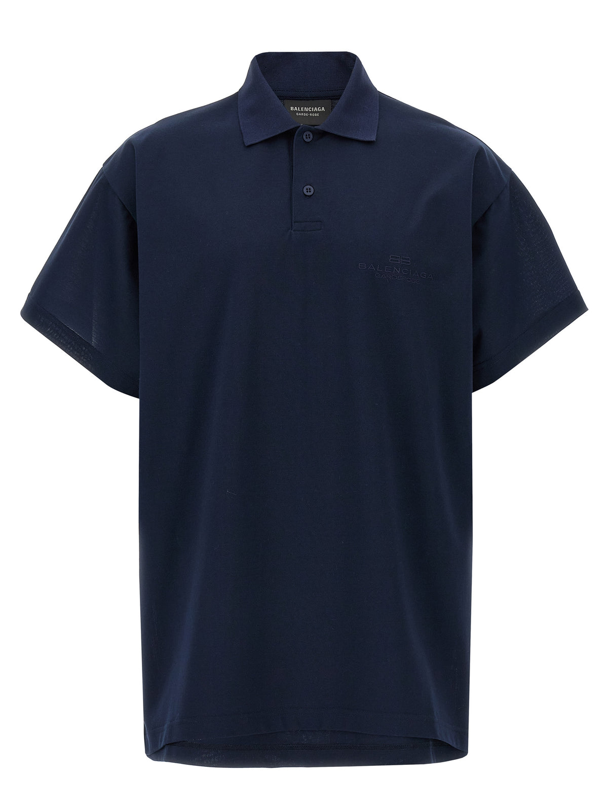 Balenciaga Blue Cotton Polo Shirt