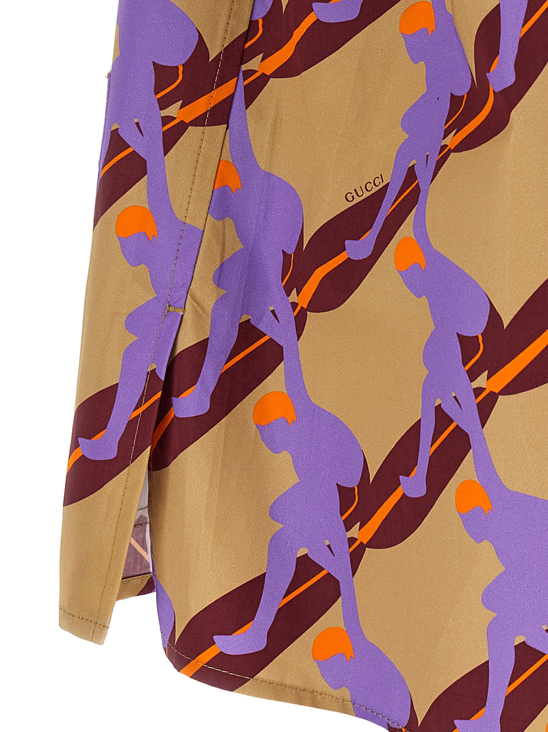 Gucci Multicolor Cotton Blouse - Trendy Surf Print