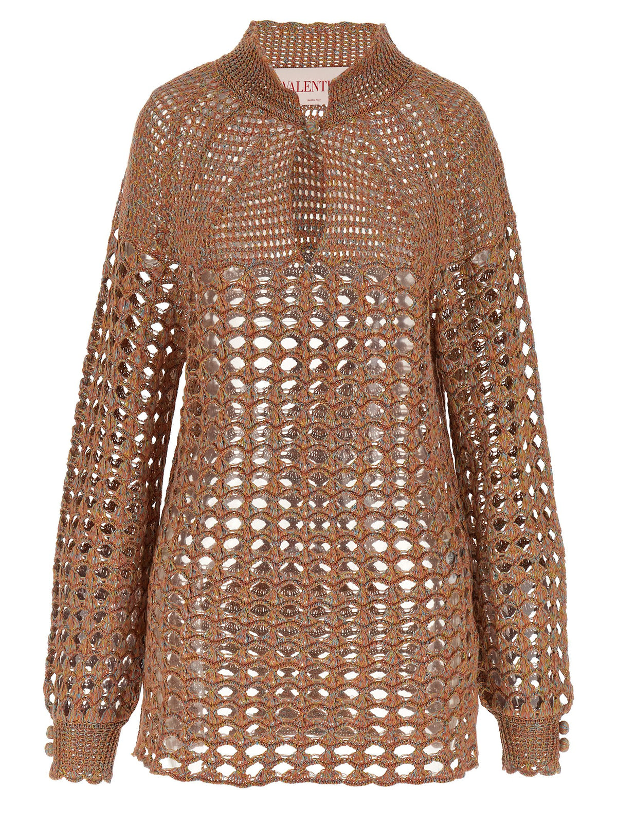 Valentino Garavani Multicolor Linen Cardigan