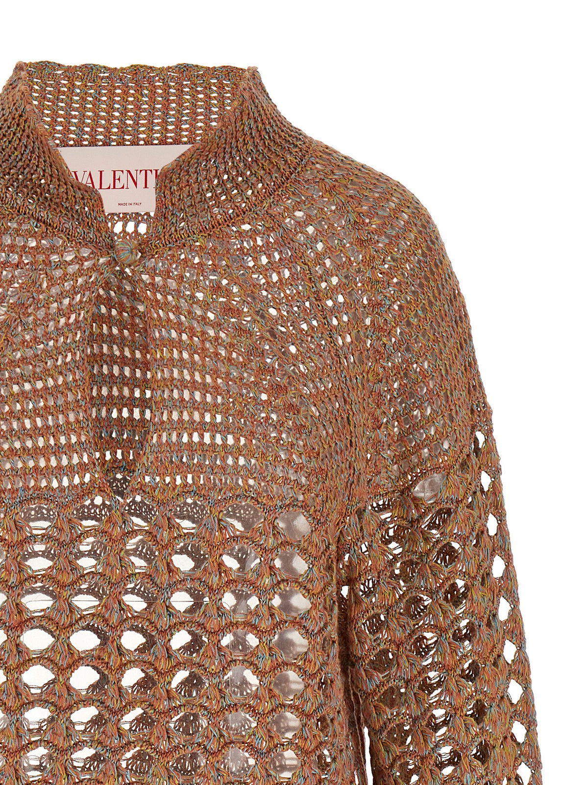 Valentino Garavani Multicolor Linen Cardigan