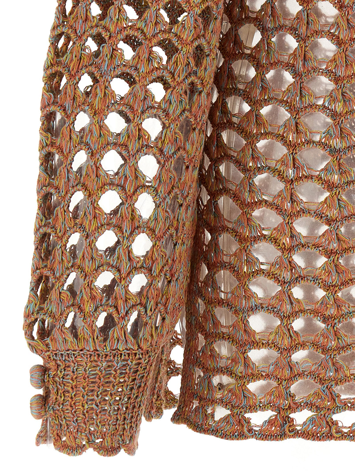 Valentino Garavani Multicolor Linen Cardigan
