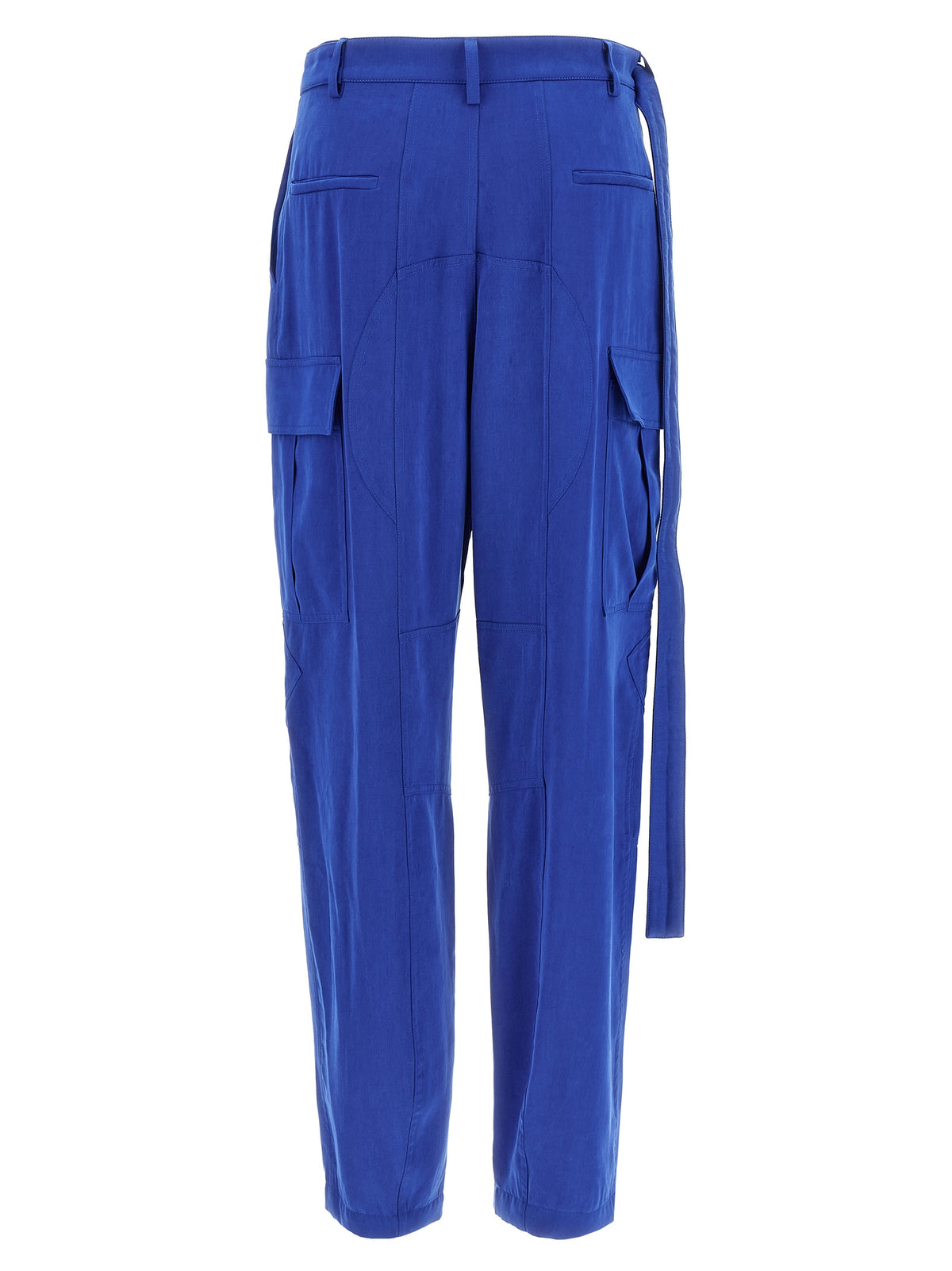 Ferragamo Blue Lyocell Cargo Pants