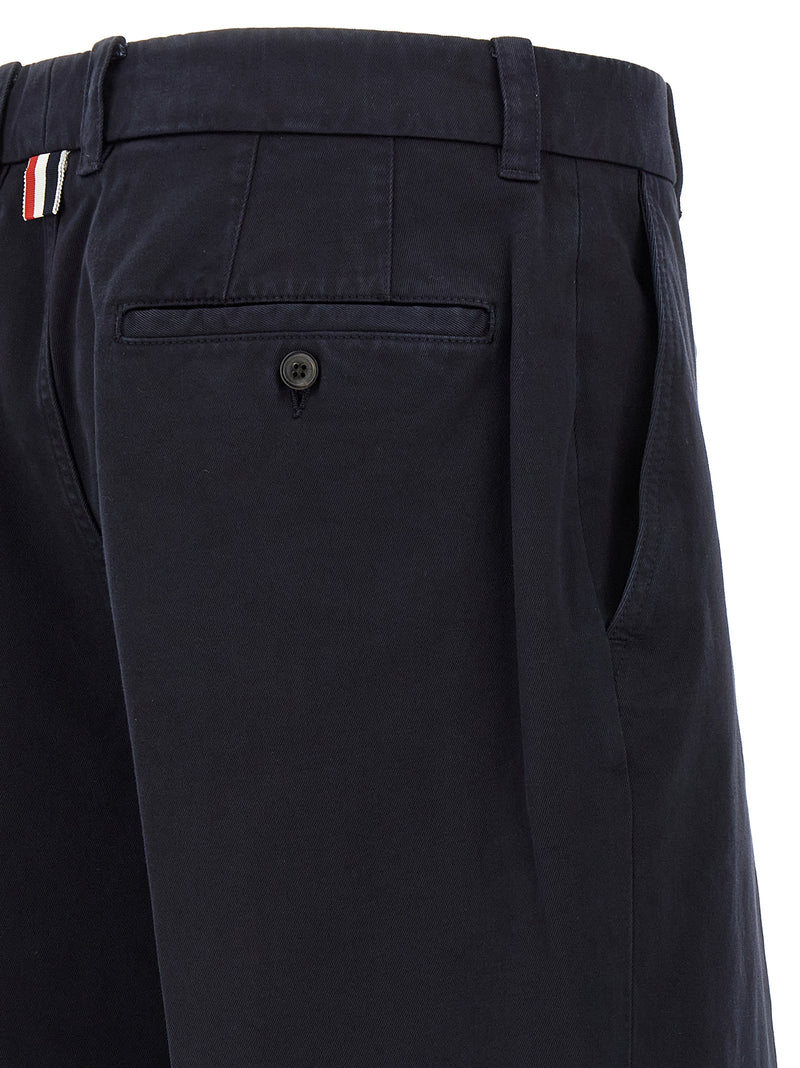 Thom Browne Blue Cotton Casual Pants