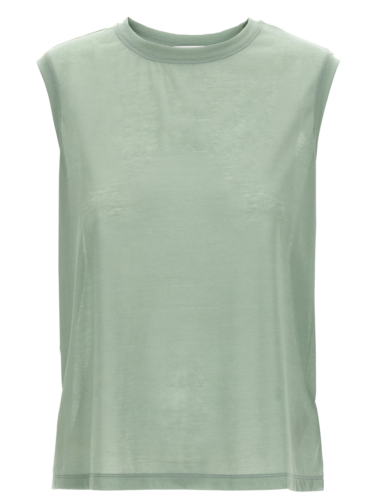 T-shirt sans manches bicolore en coton Victoria Beckham