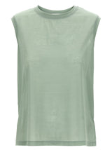 T-shirt sans manches bicolore en coton Victoria Beckham