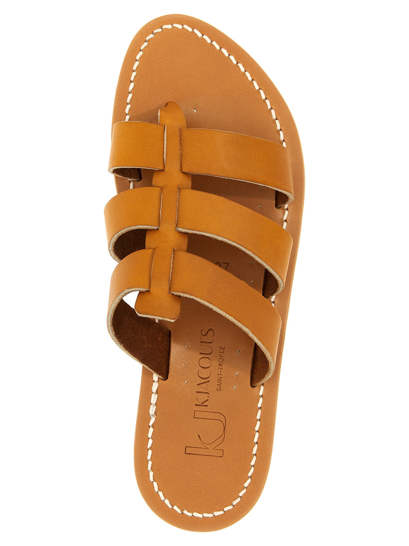 K.JACQUES SAINT TROPEZ Mules en cuir de vachette beige