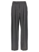 Brunello Cucinelli Pantalon décontracté gris en laine vierge